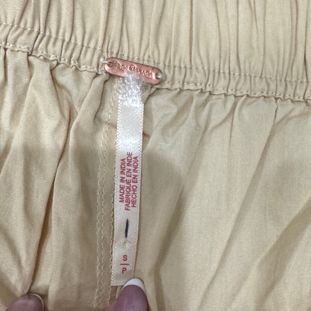 NWOT Free people Beige Drawstring Cargo Jogger Pants - Picture 4 of 4